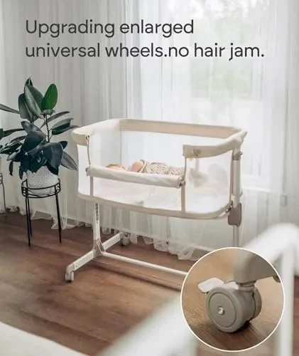 Fodoss Baby Bassinets Bedside Sleeper, Beige