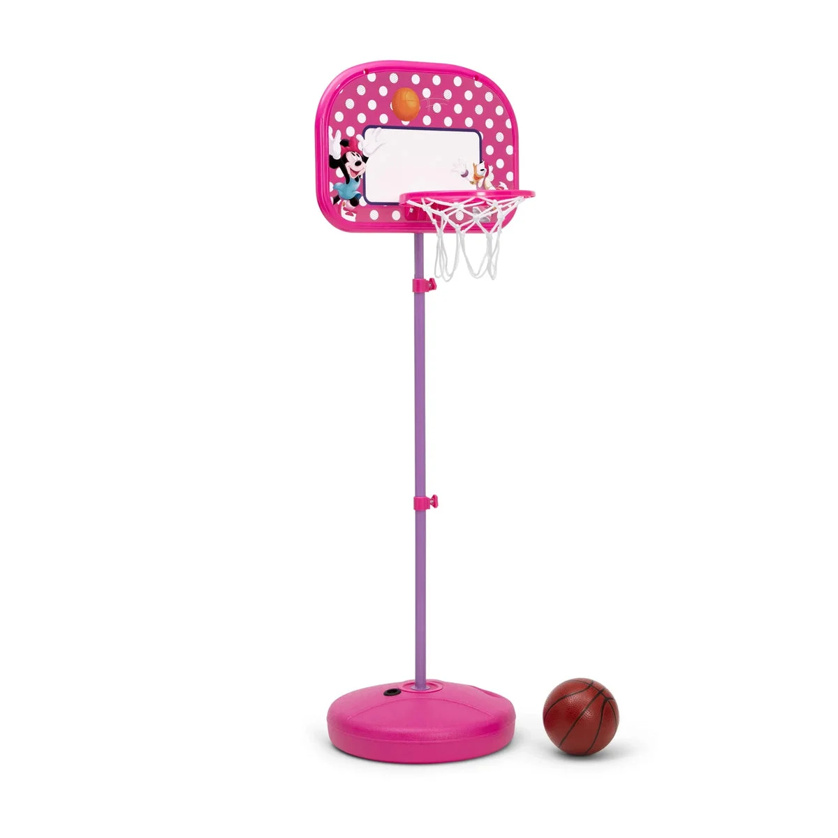 Delta Children Minnie Mouse Basketball Hoop Set - Includes Hoop, Ball and Pump, Pink