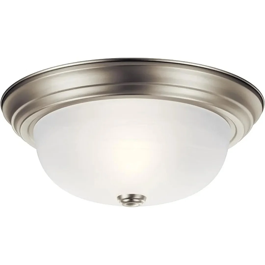 Kichler 2-Light Flush Mount Ceiling Lighting - Brushed Nickel