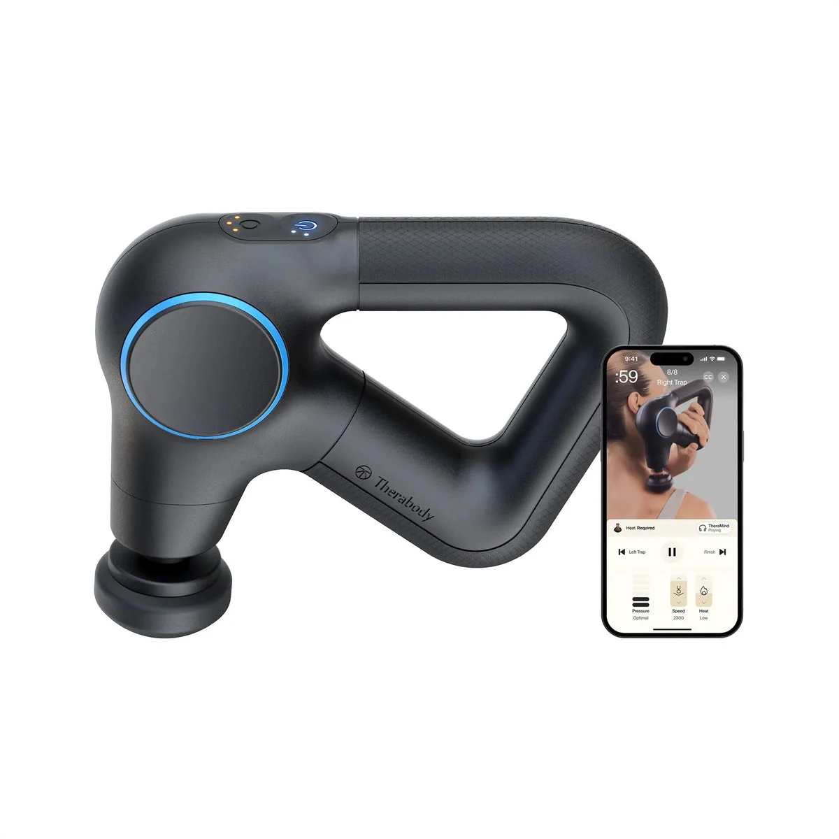Therabody Full Body Heated Massage Gun - Multi-Therapy Functionality