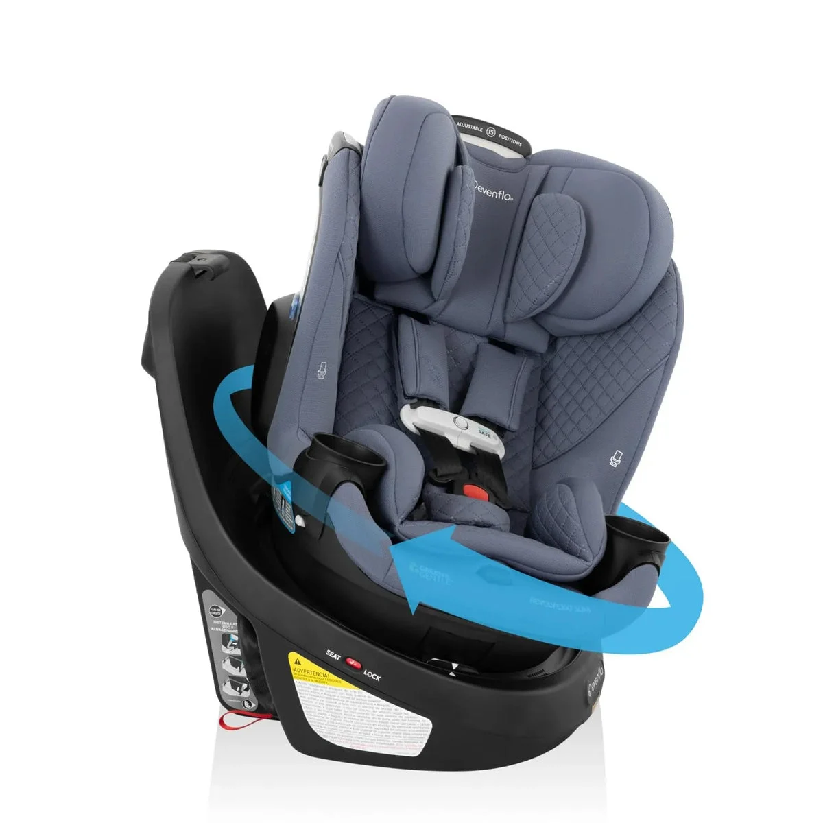 Evenflo Revolve360 Slim 2-in-1 Rotating Car Seat - Flint