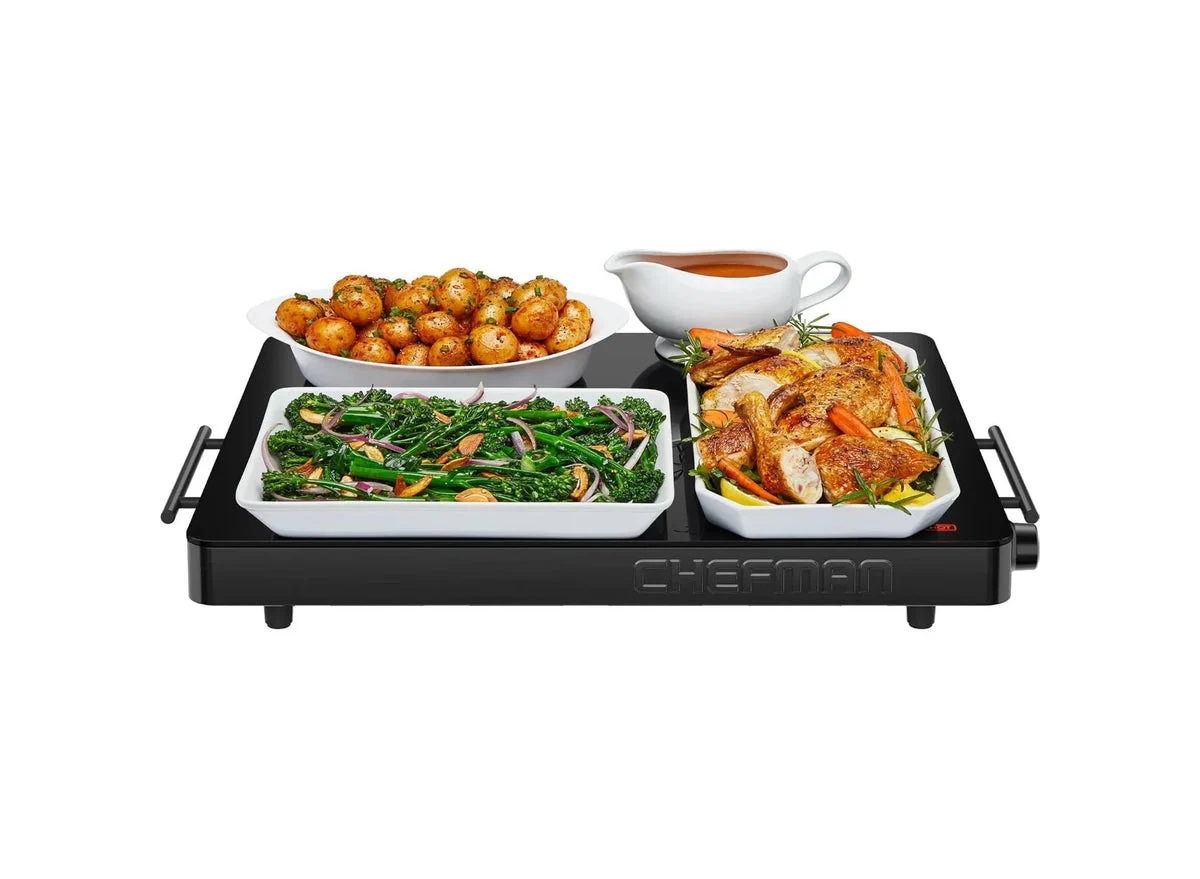 Chefman Electric Warming Tray, 21” x 16” – Black