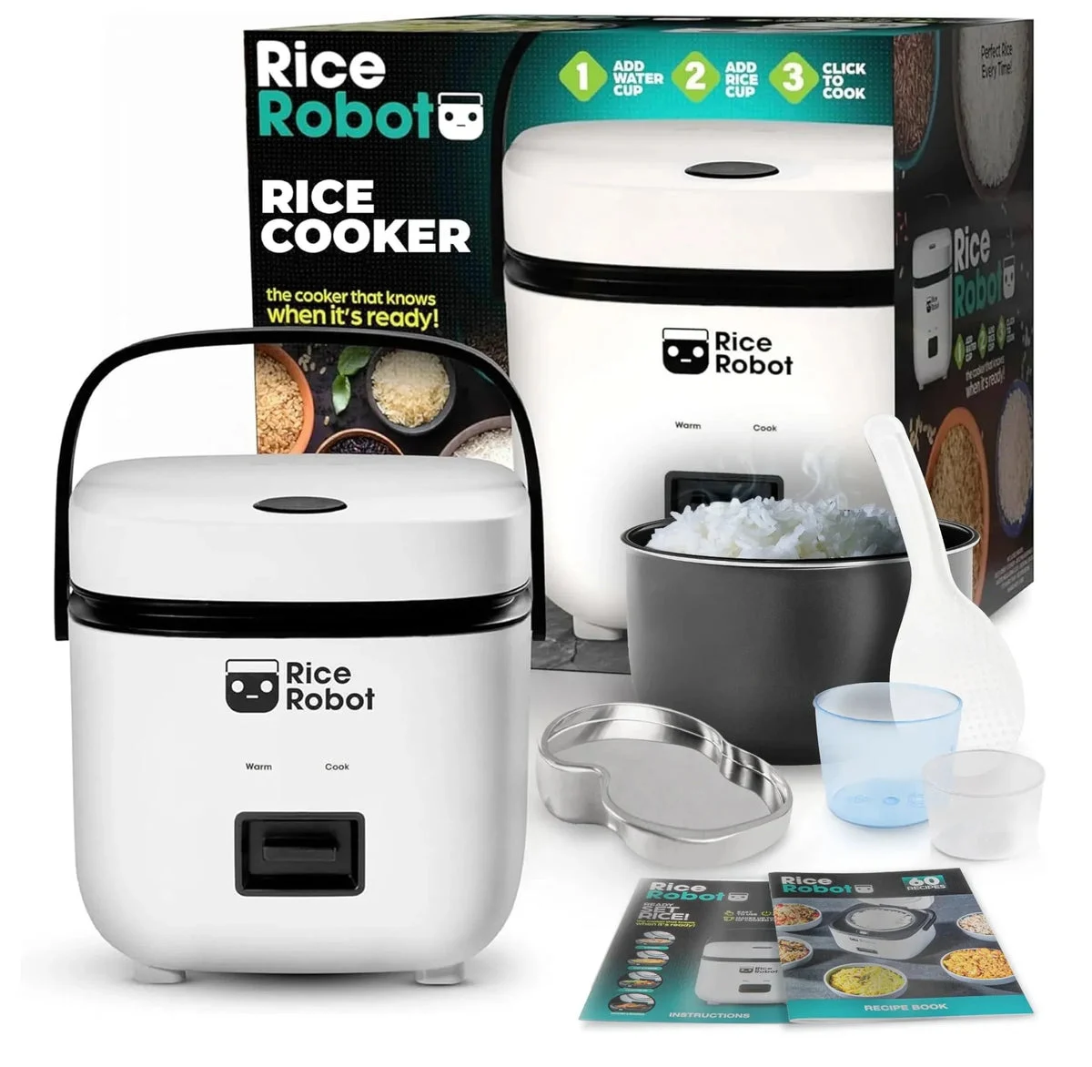 Rice Robot Electric Mini Rice Cooker 4.5 Cups