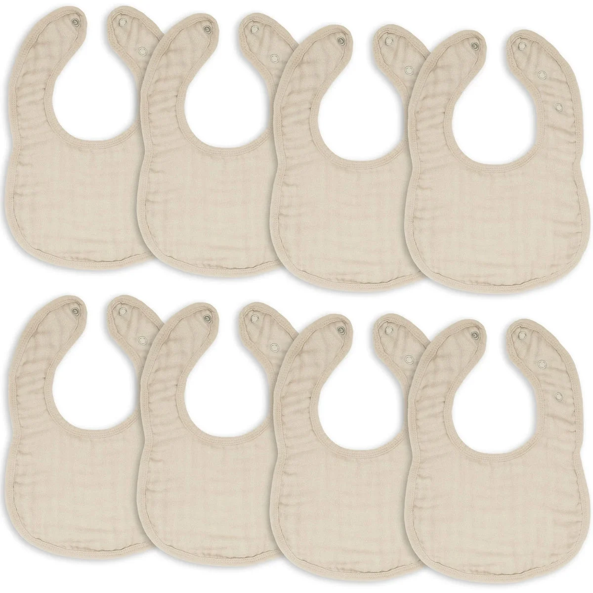 Comfy Cubs Muslin Cotton Baby Bibs - Sand