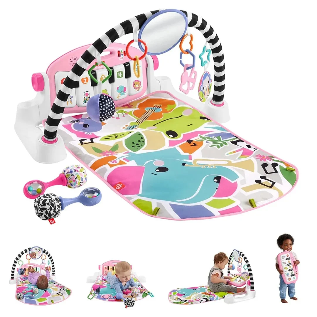Fisher-Price Glow and Grow Kick & Play Piano Gym - Pink