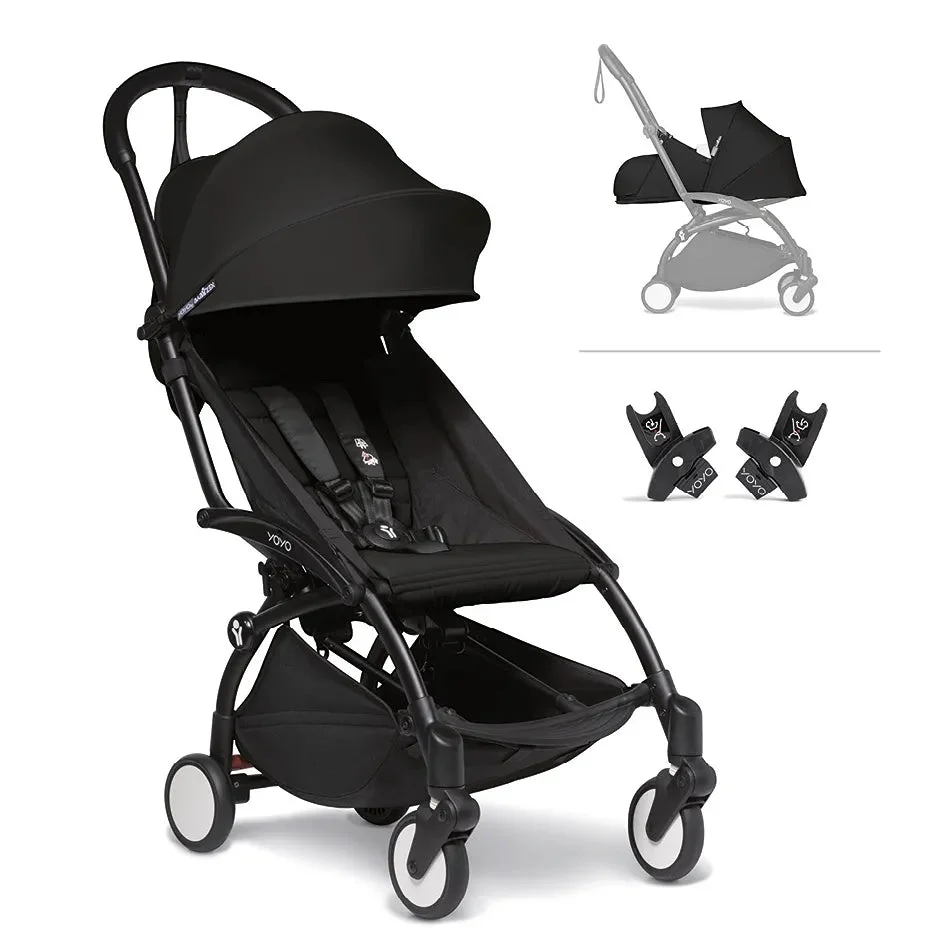 Stokke YOYO2 Stroller Bundle - Black on Black