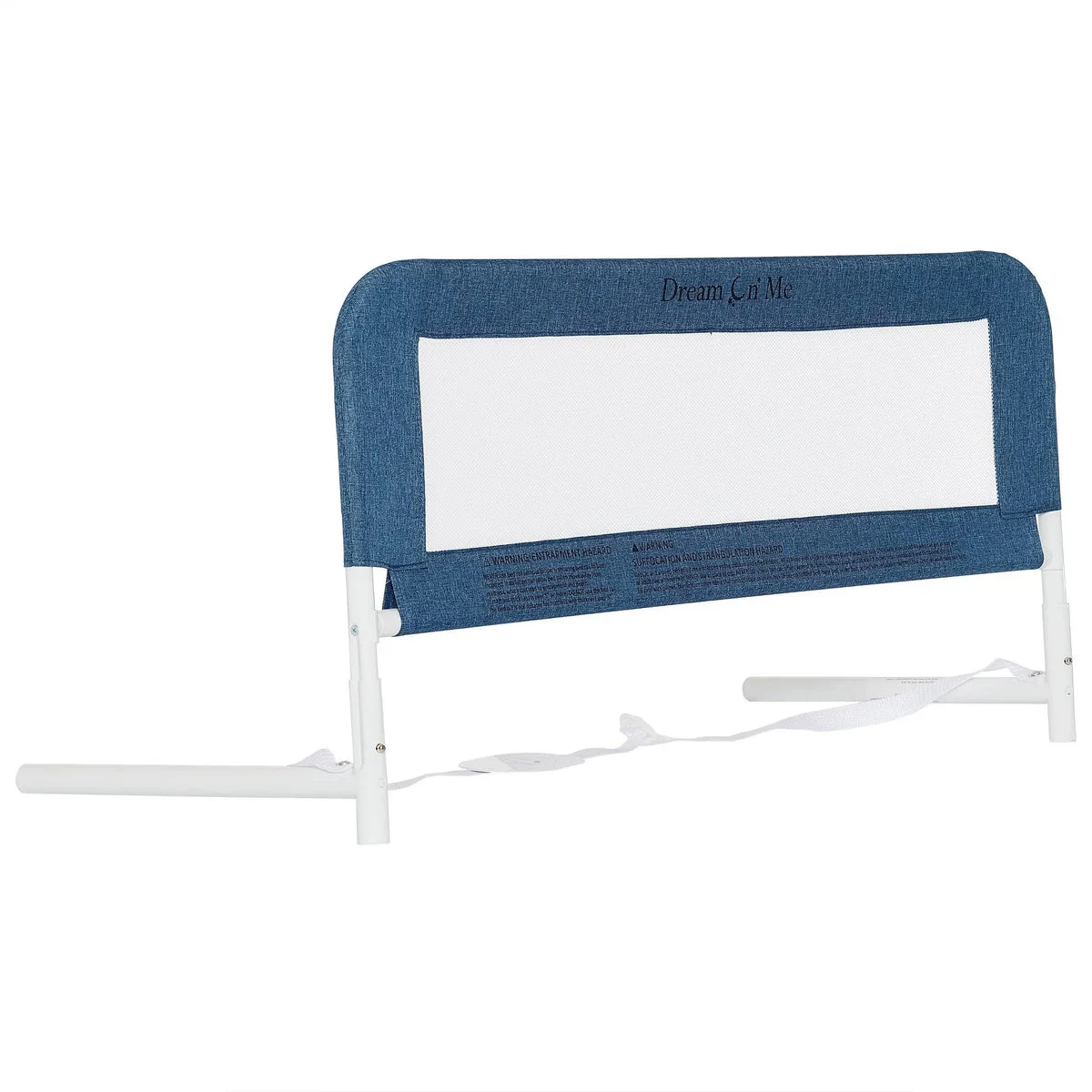 Dream On Me 3D Linen fabric and Mesh Security Bed Rail - Navy
