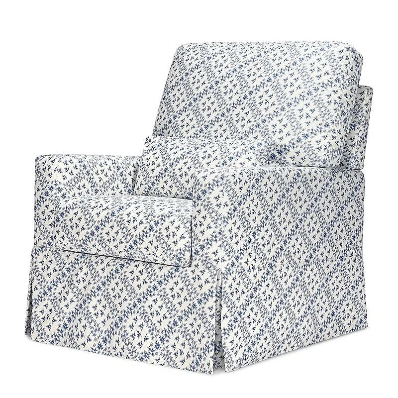 Namesake Sarah Flint x Namesake Crawford Swivel Glider - Blue Lattice Performance Eco-Weave