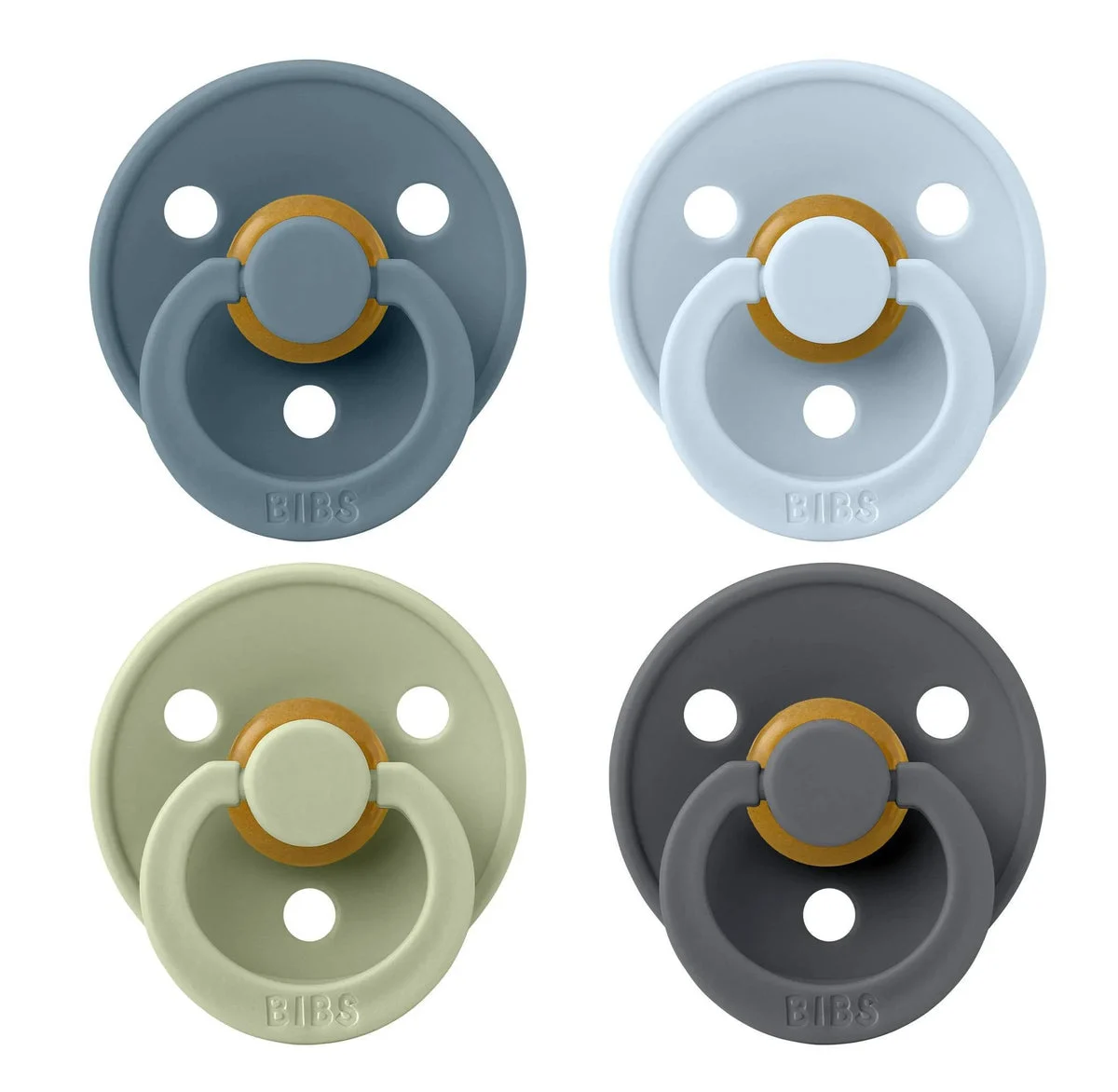 BIBS Latex Pacifier - Size 2: 6-18 Months - 4pk