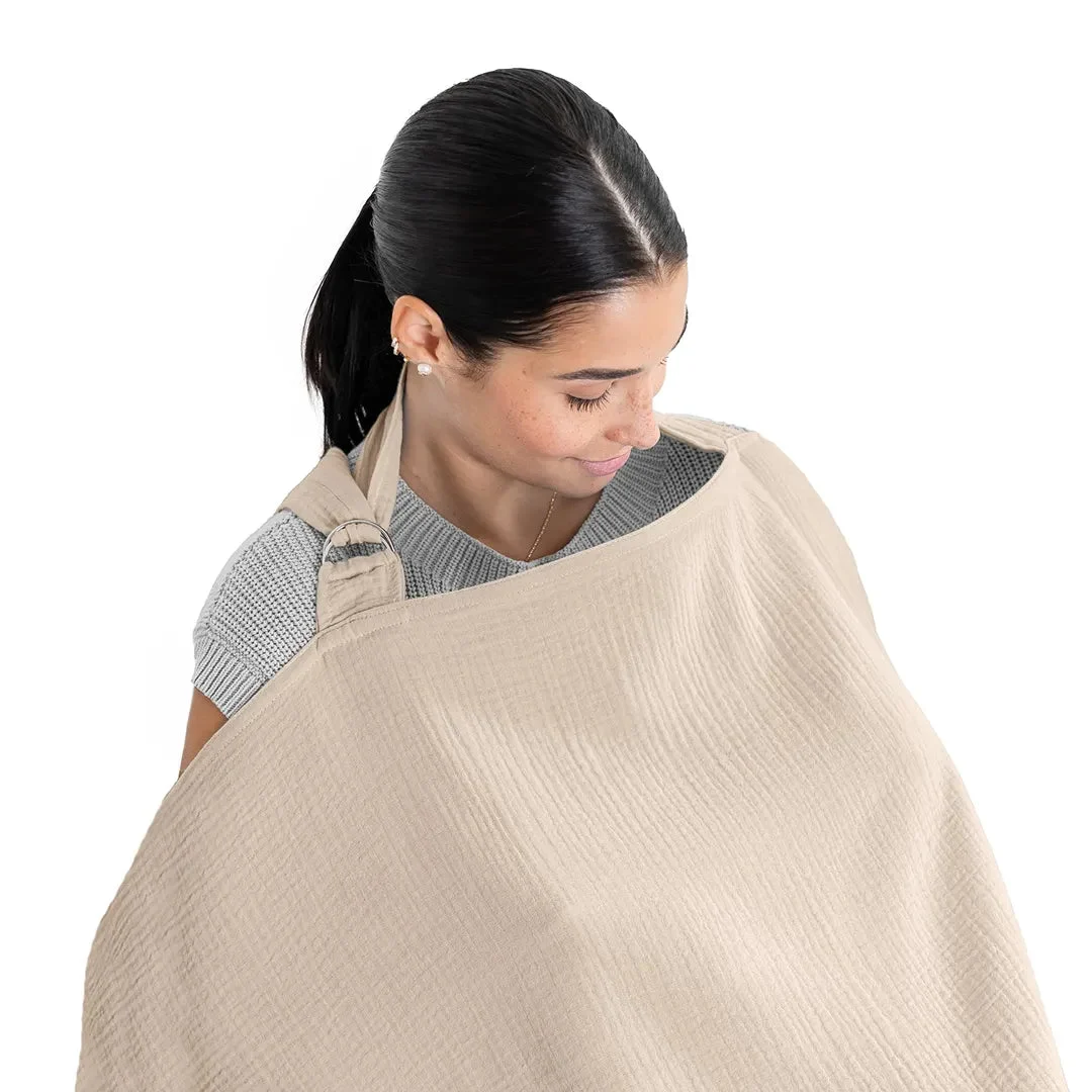 Comfy Cubs Muslin Nursing Cover, Pack of 1 - Sand
