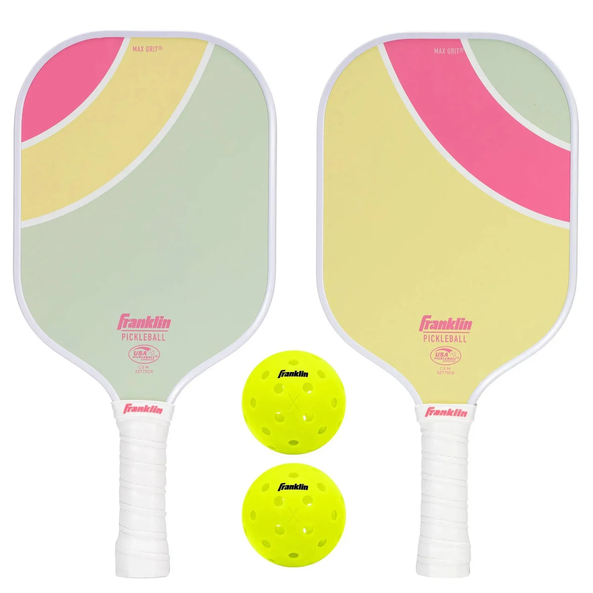 Franklin Sports 2 Player Poly Paddle with Ball Set - Green