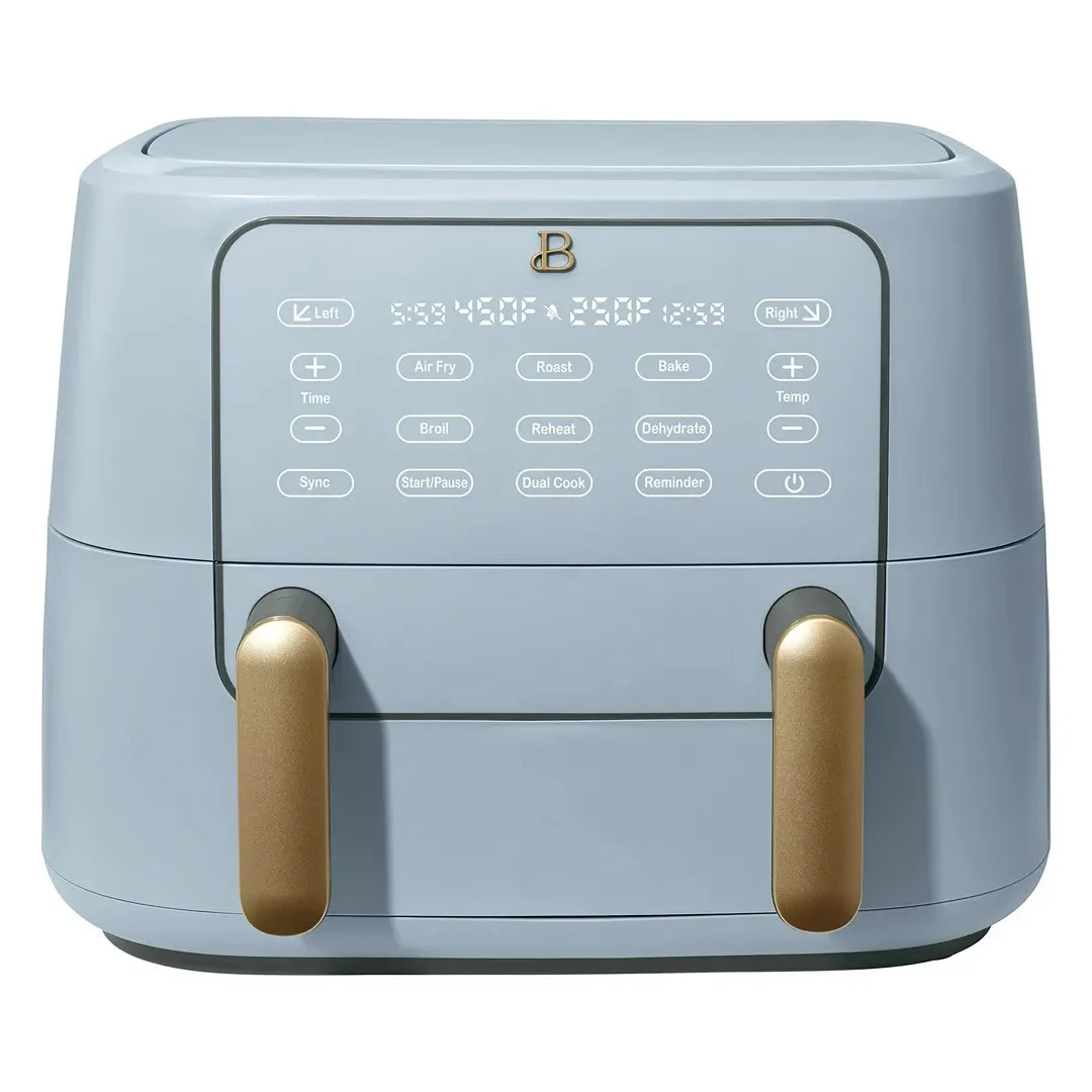 Beautiful Beautoful by Drew Barrymore 9QT TriZone Air Fryer- Cornflower Blue