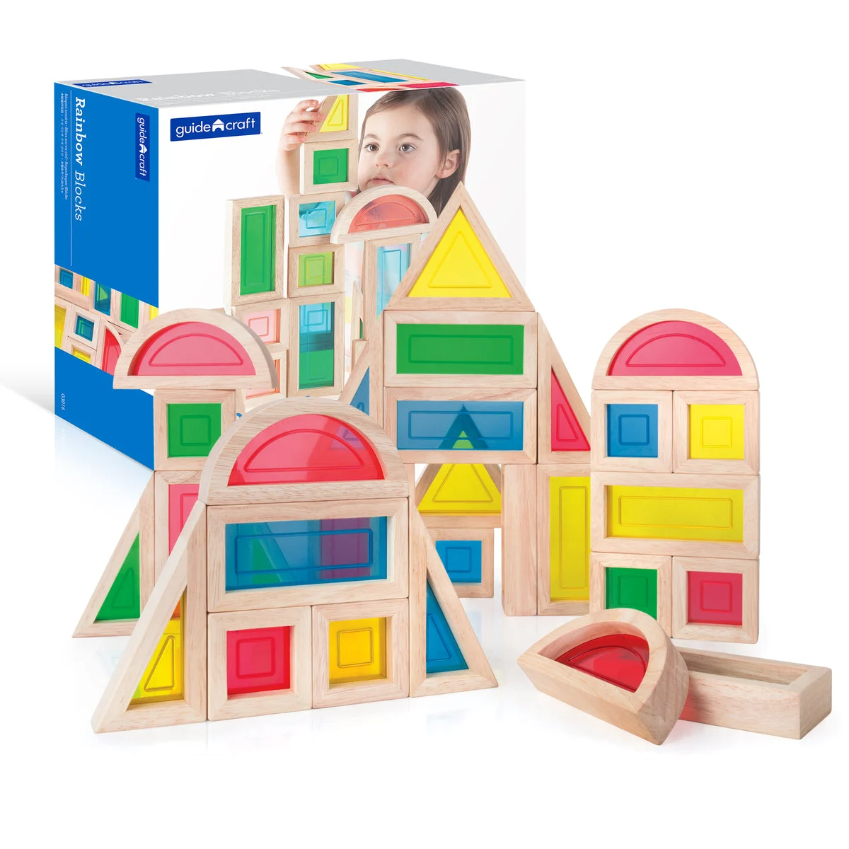 GUIDECRAFT Rainbow Blocks - 30 pc. set
