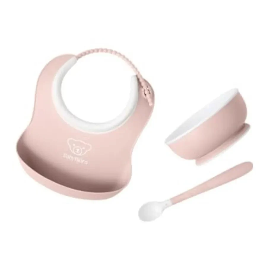 BabyBjörn Baby Feeding Set, 3 pcs - Powder Pink