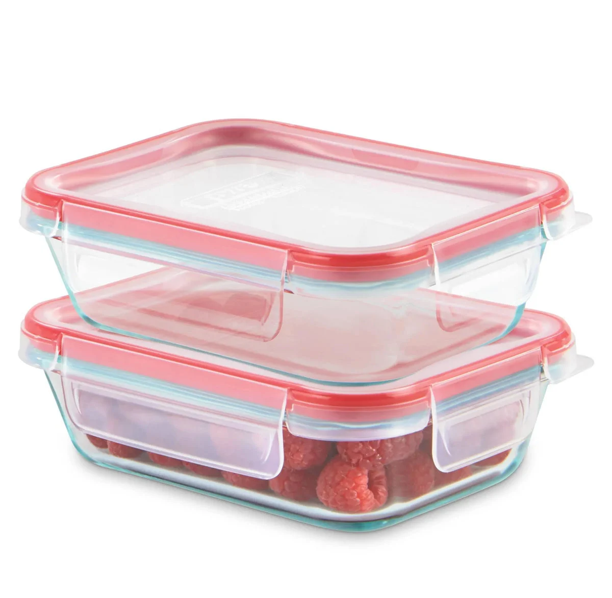 Pyrex Rectangular Glass Baking Dish Set - Red