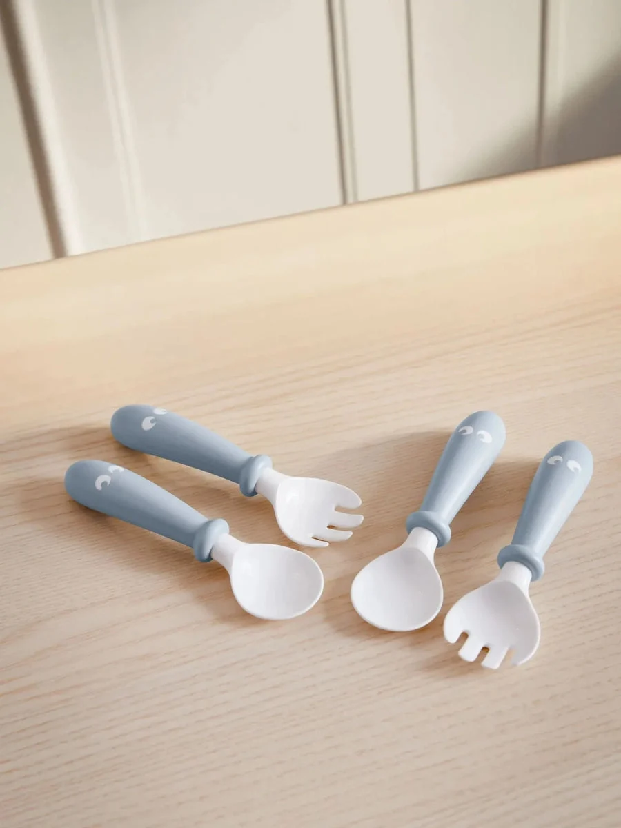 BabyBjörn Baby Spoon and Fork Set - Powder Blue