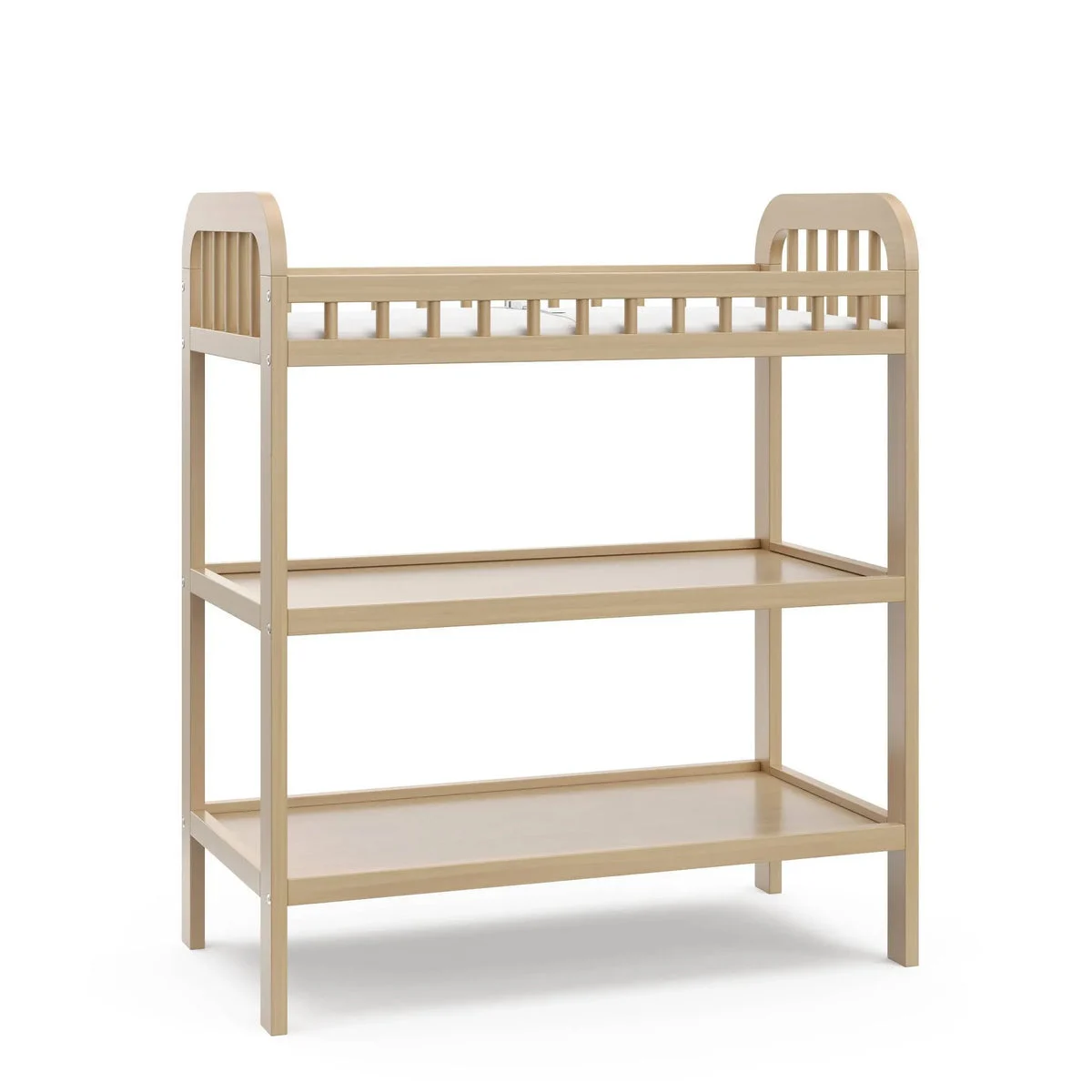 Storkcraft Changing Table with Water-Resistant Changing Pad - Driftwood