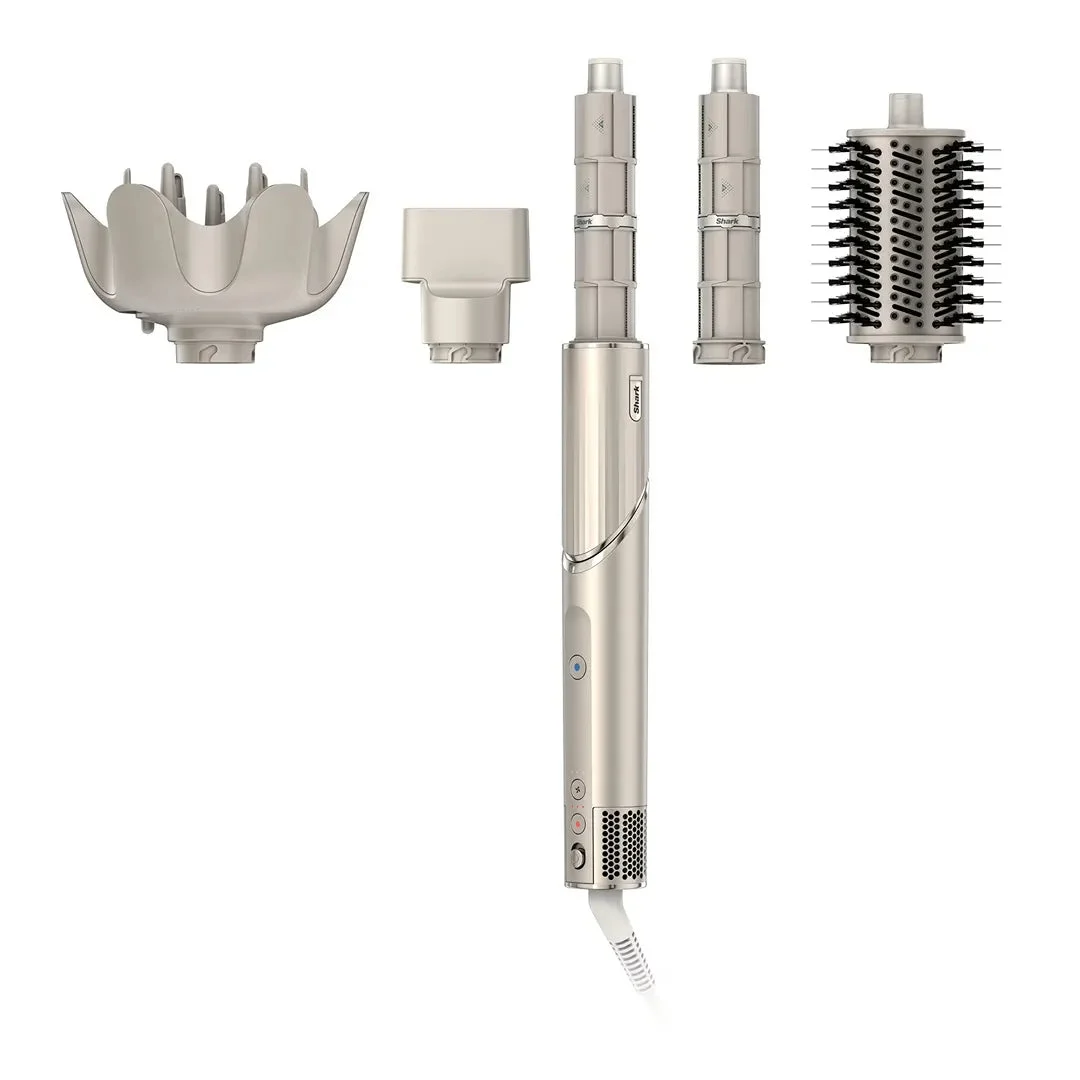 Shark FlexStyle Air Styling & Drying System with Auto-Wrap Curlers & Diffuser, Stone - HD435REF