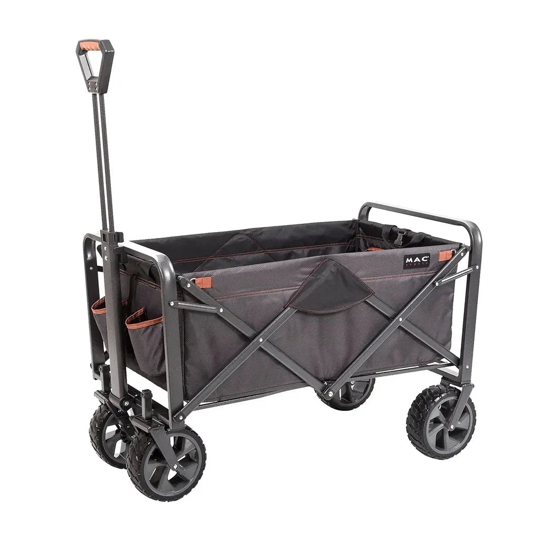 Mac Sports Folding Wagon with Brakes - Gray