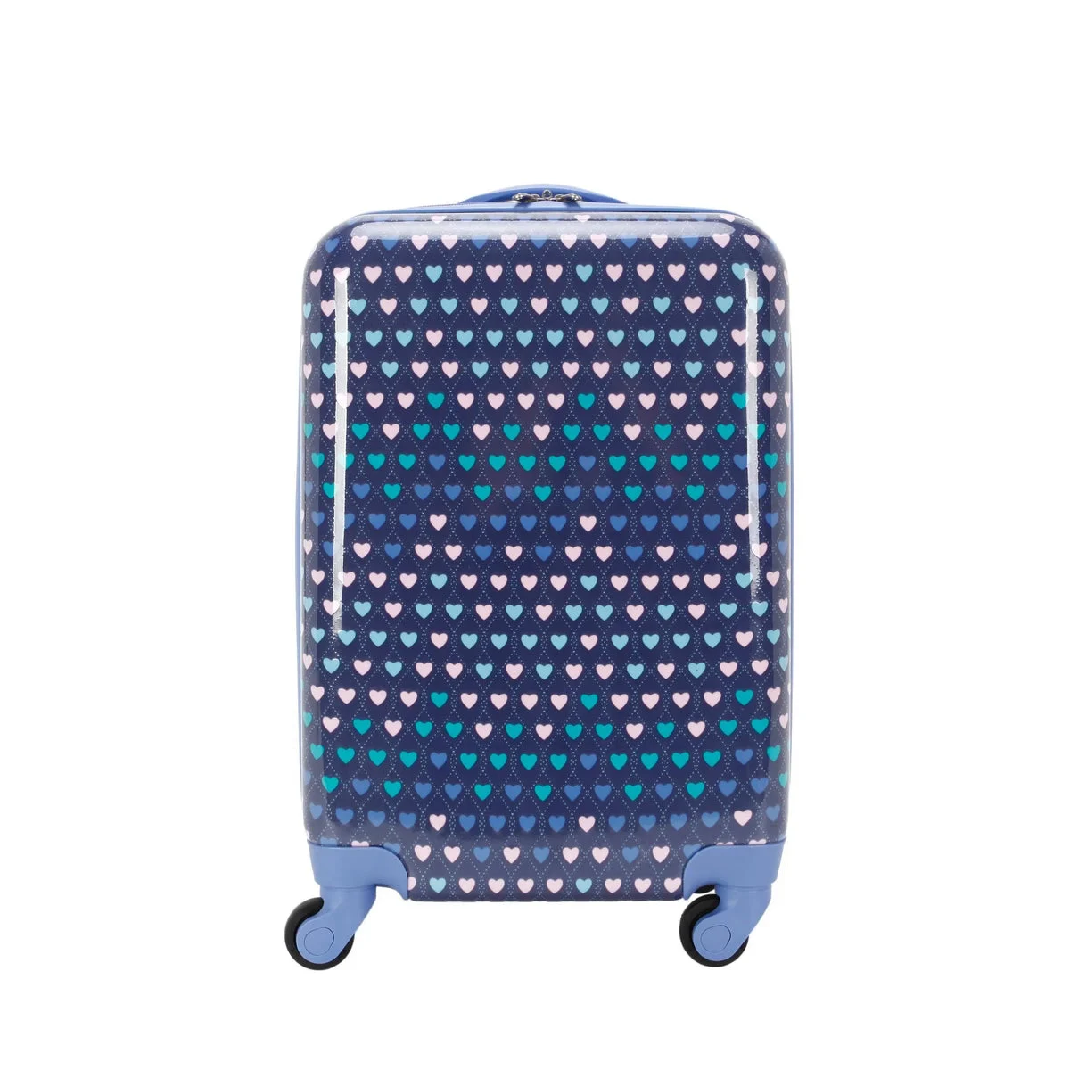 Crckt Kids' Hardside Carry On Spinner Suitcase - Navy Mini Heart