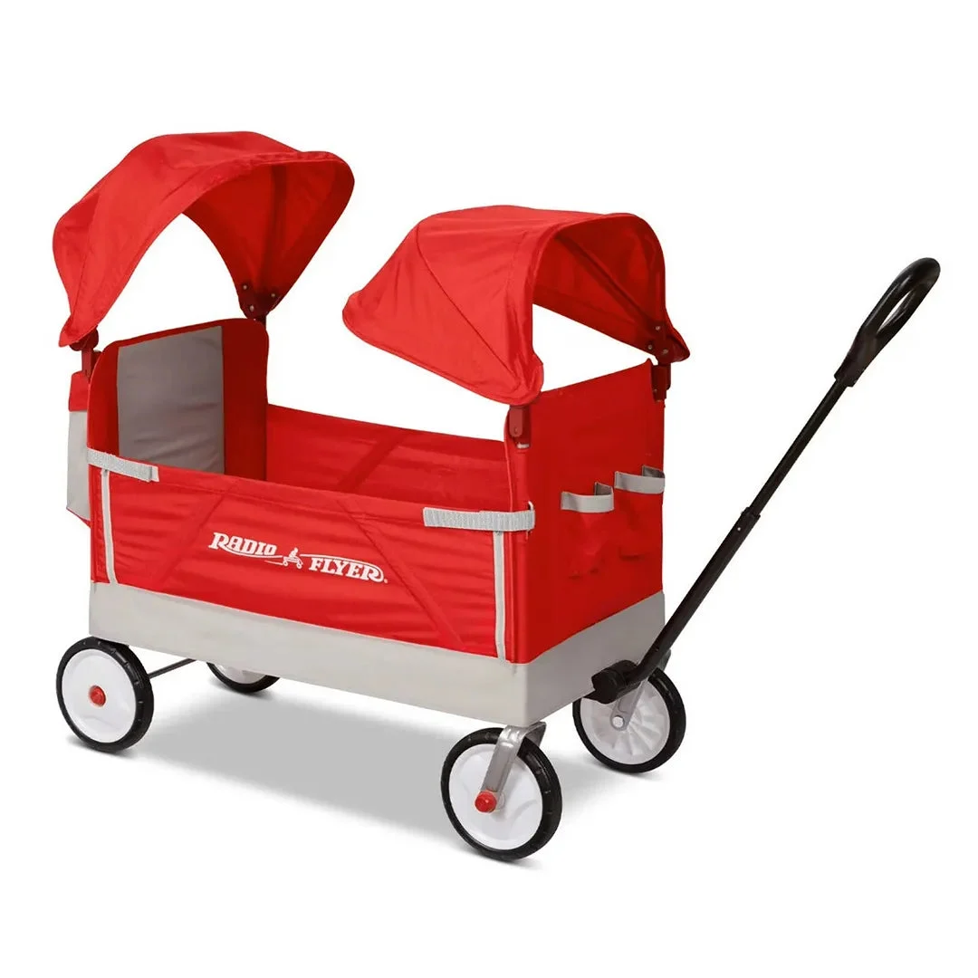 Radio Flyer Dual Canopy Family Wagon - Red