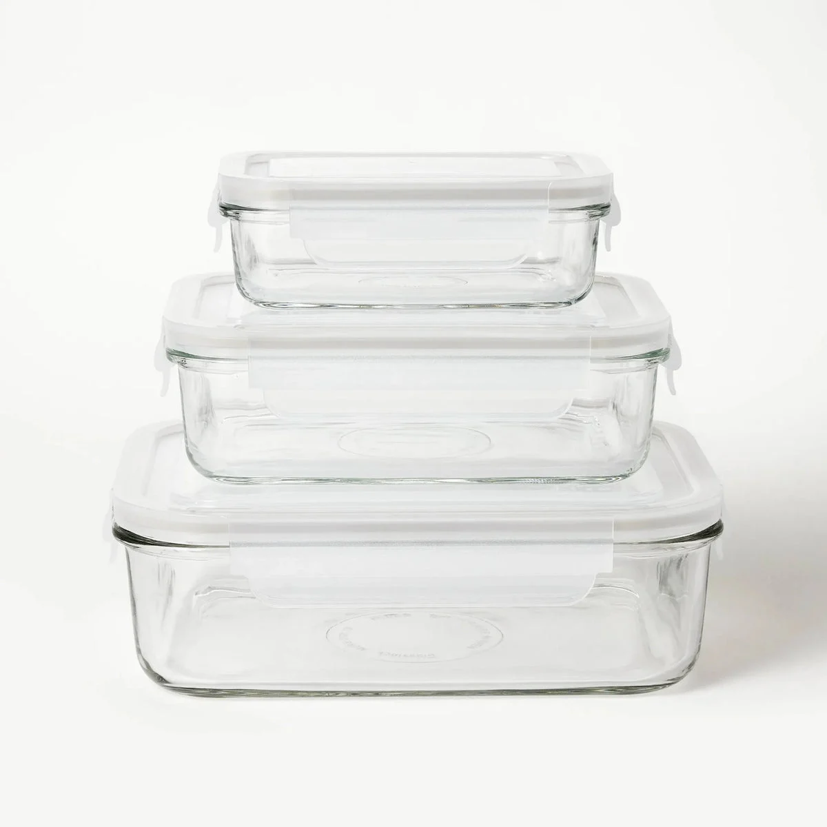 Figmint 6-Piece Glass Food Storage Container Set - Clear