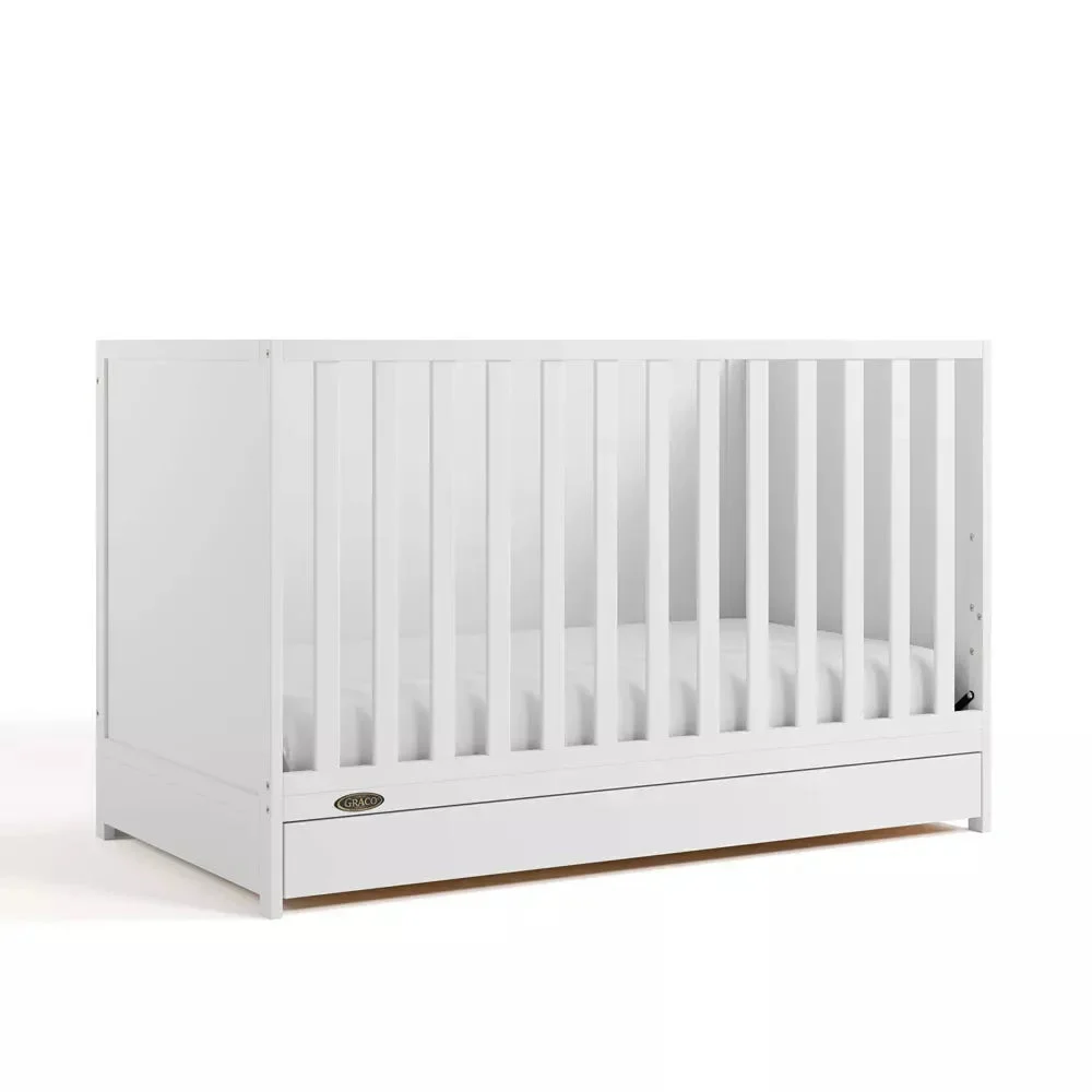 Graco Theo 3-in-1 Convertible Crib with Drawer - White