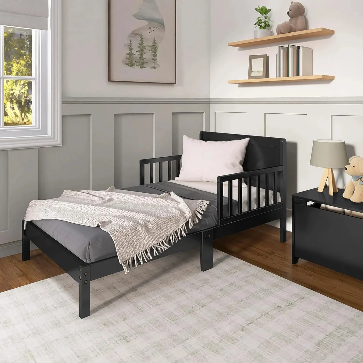 Dream On Me Brookside Toddler Bed - Black