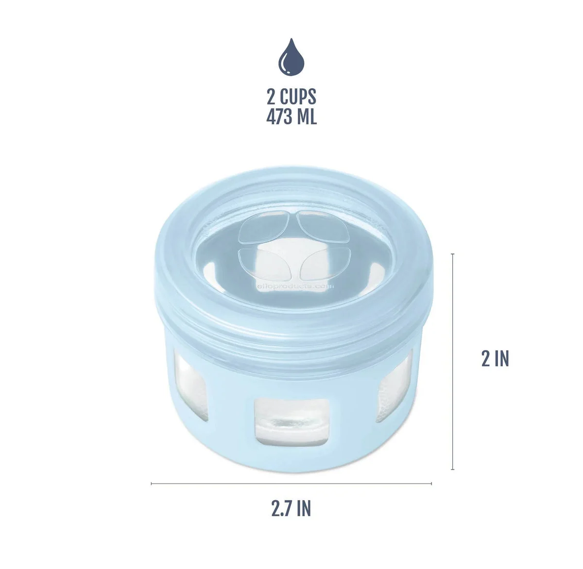 Ello 6pk Glass Condiment Food Storage Containers