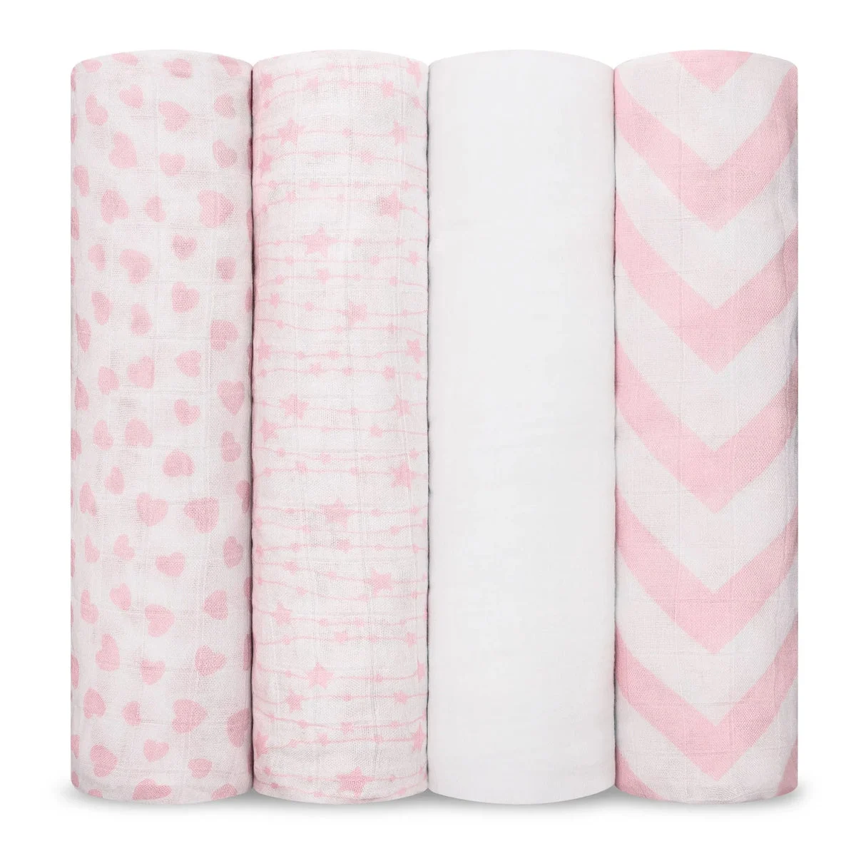 Comfy Cubs Muslin Swaddle Blankets - Pink