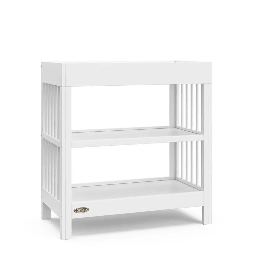 Graco Teddi 2-Shelf Changing Table with Changing Pad - White