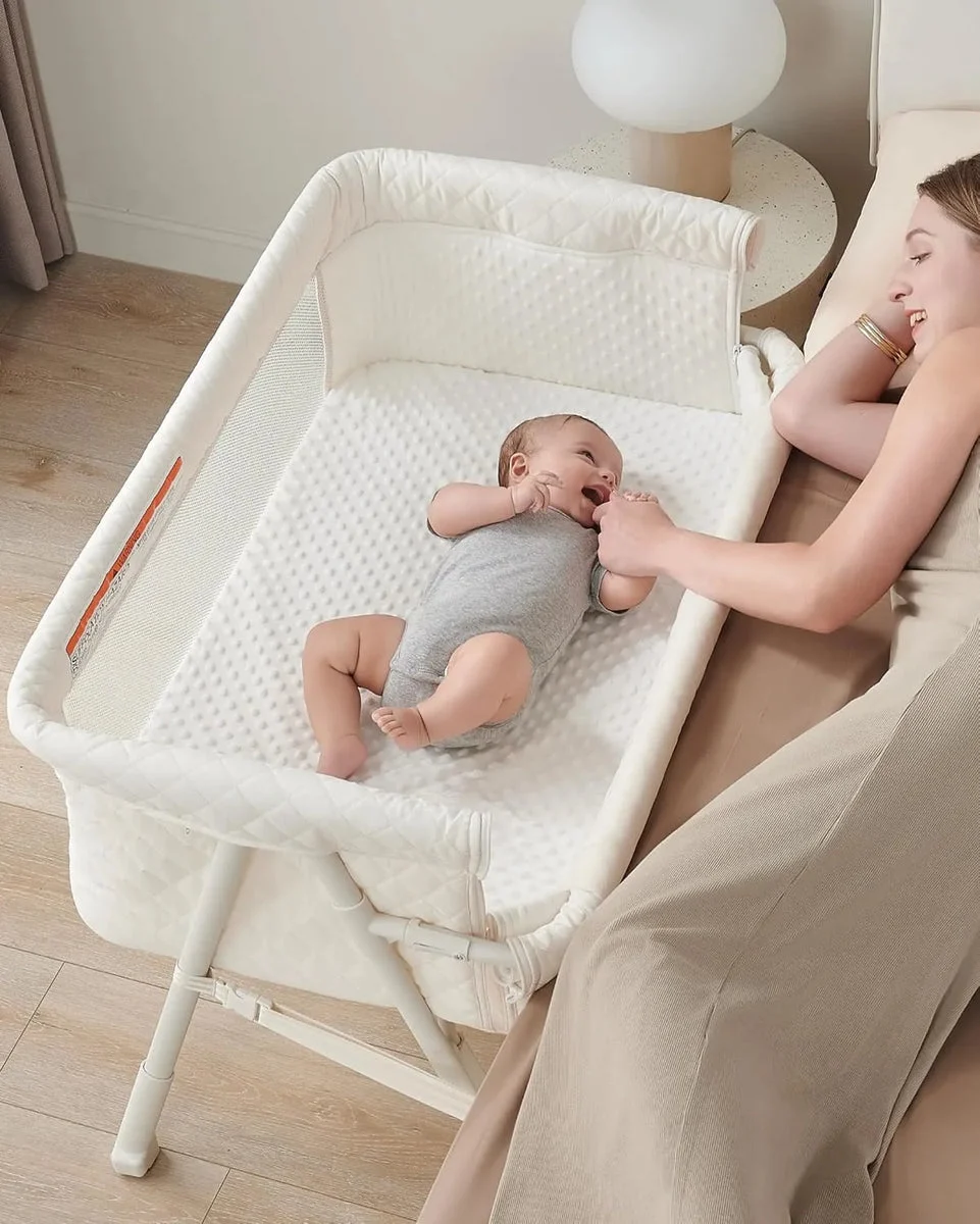 AirClub Bassinet Bedside Sleeper - Beige