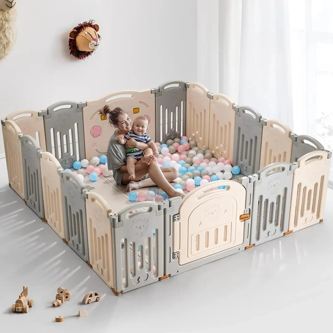 UANLAUO Foldable Baby Playpen 18 Panel