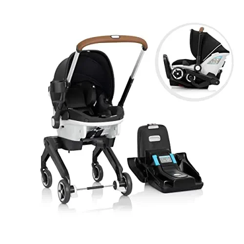 Evenflo Gold Shyft DualRide with Carryall Storage Infant Car Seat and Stroller Combo - Onyx Black