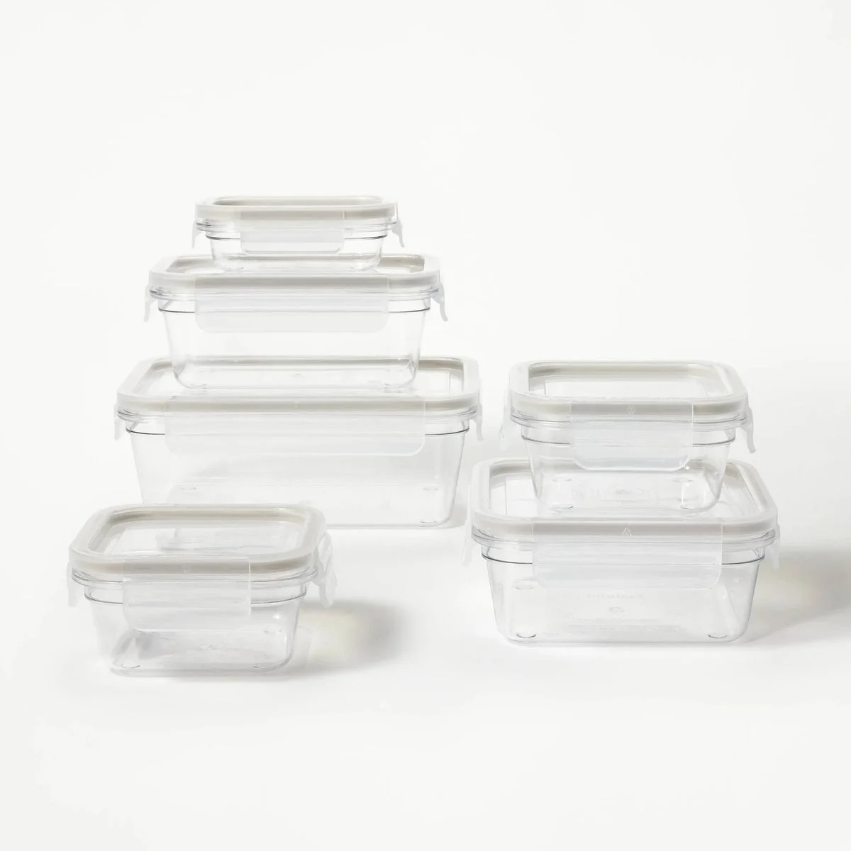 Figmint 12-Piece Plastic Food Storage Container Set with Lids
