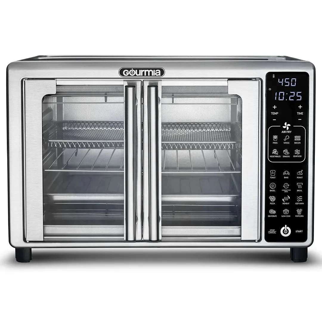Gourmia 6-Slice Digital Toaster Oven Air Fryer with 19 One-Touch Presets Stainless Steel
