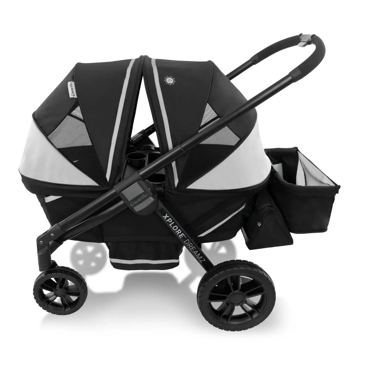 Evenflo Pivot Xplore Dreamz Stroller Wagon with Infant Car Seat Adapter - Jetsetter Black