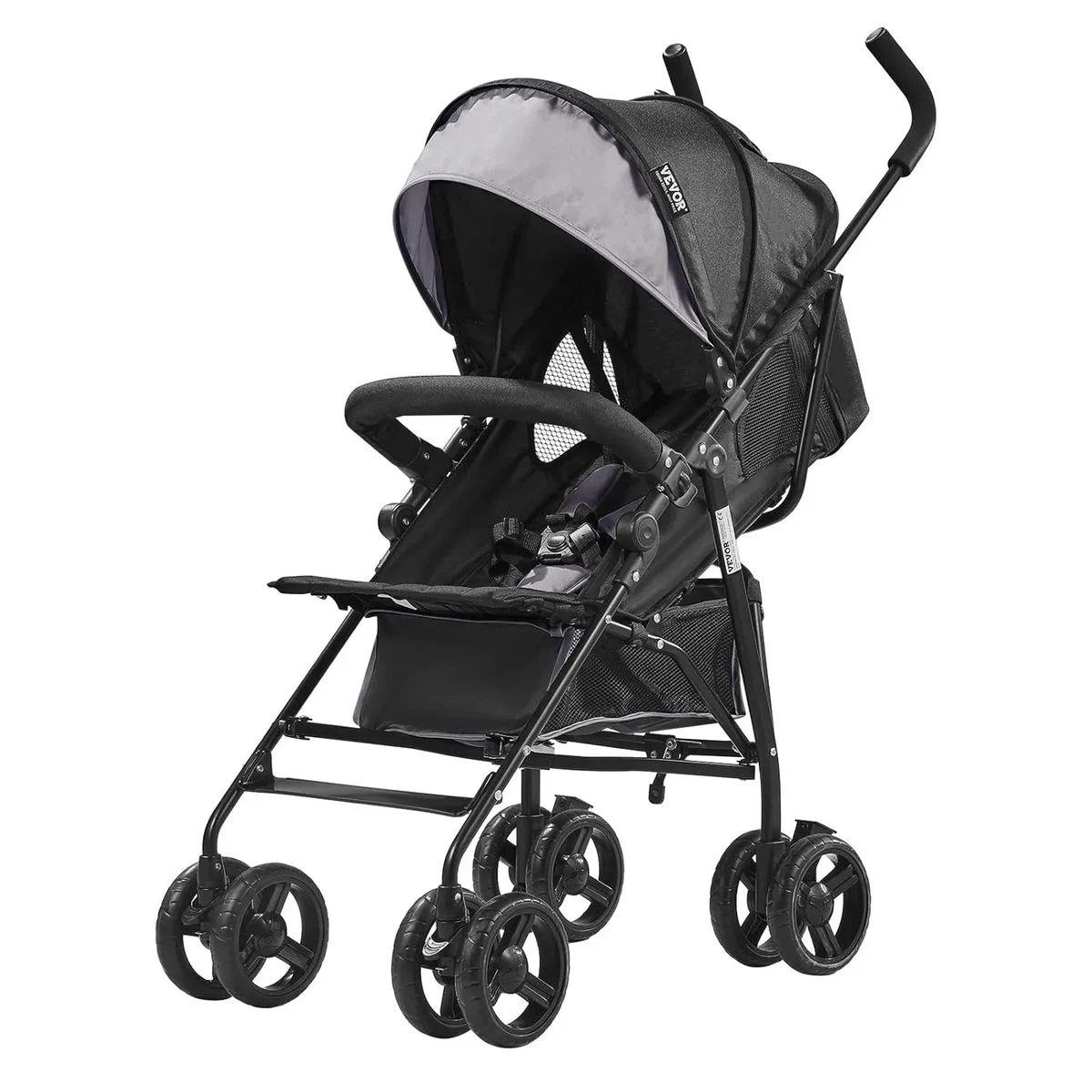 VEVOR Lightweight Stroller - Light Gray/Black (See Description)