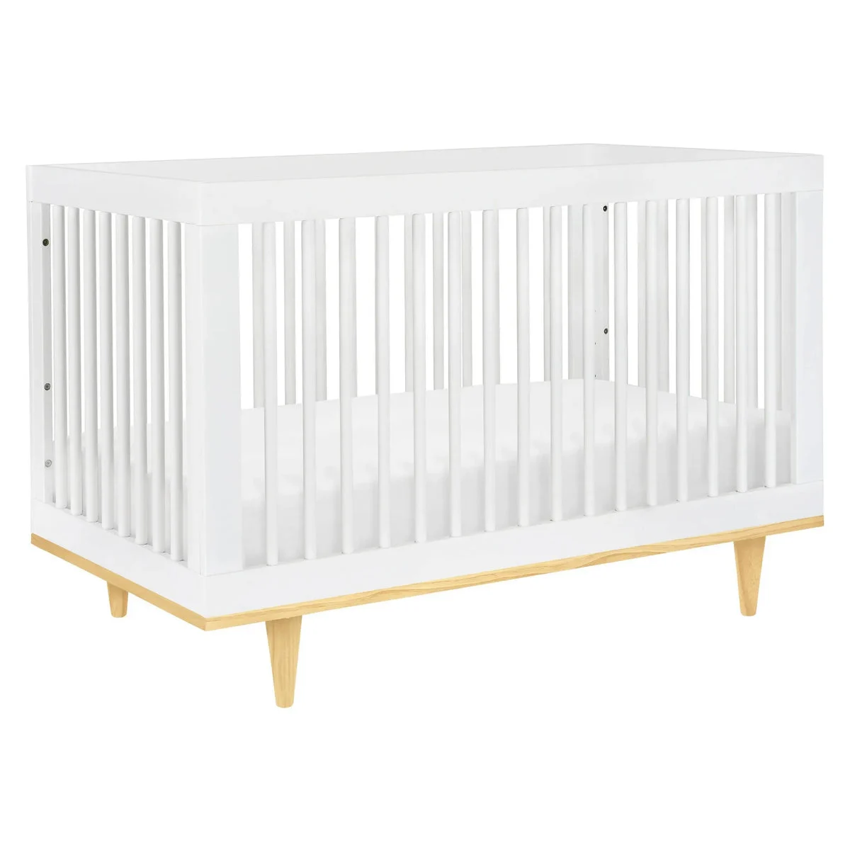 Davinci Marley 3-in-1 Convertible Crib - White Finish and Natural Legs