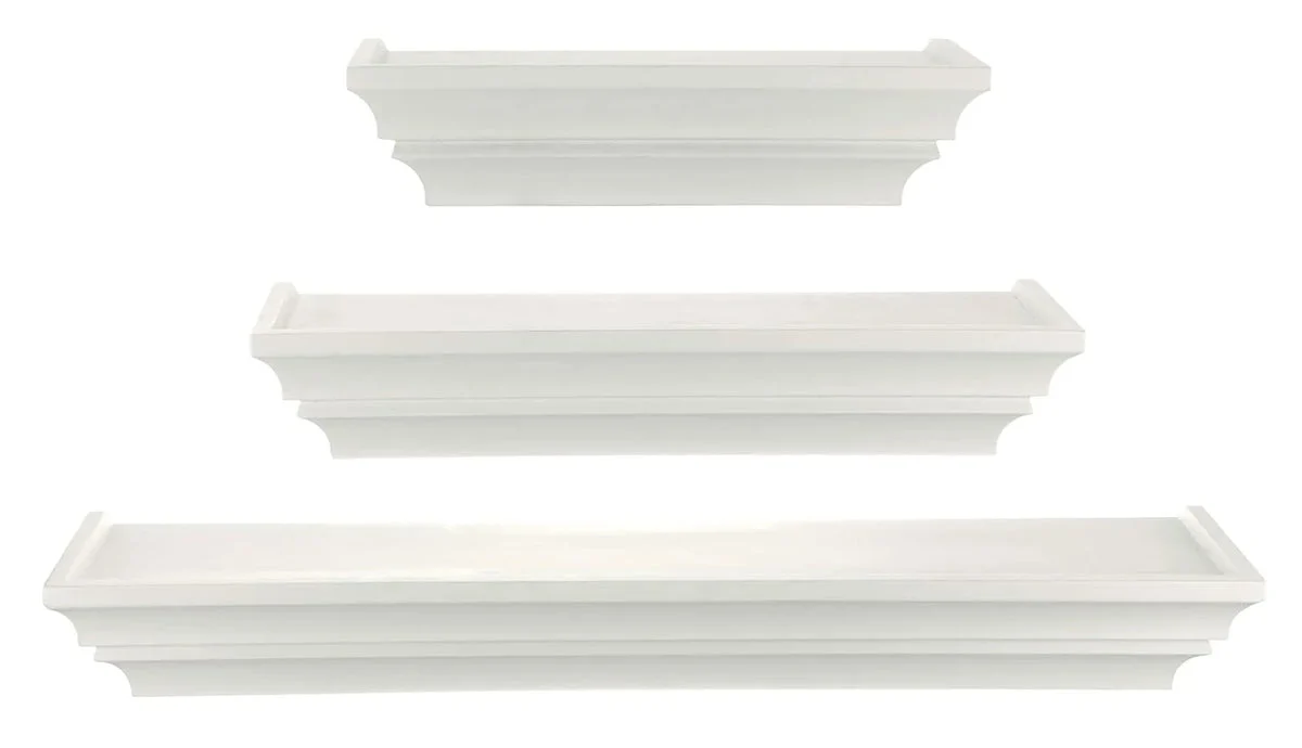 Kiera Grace Madison Classic Crown Molding Floating Wall Shelves