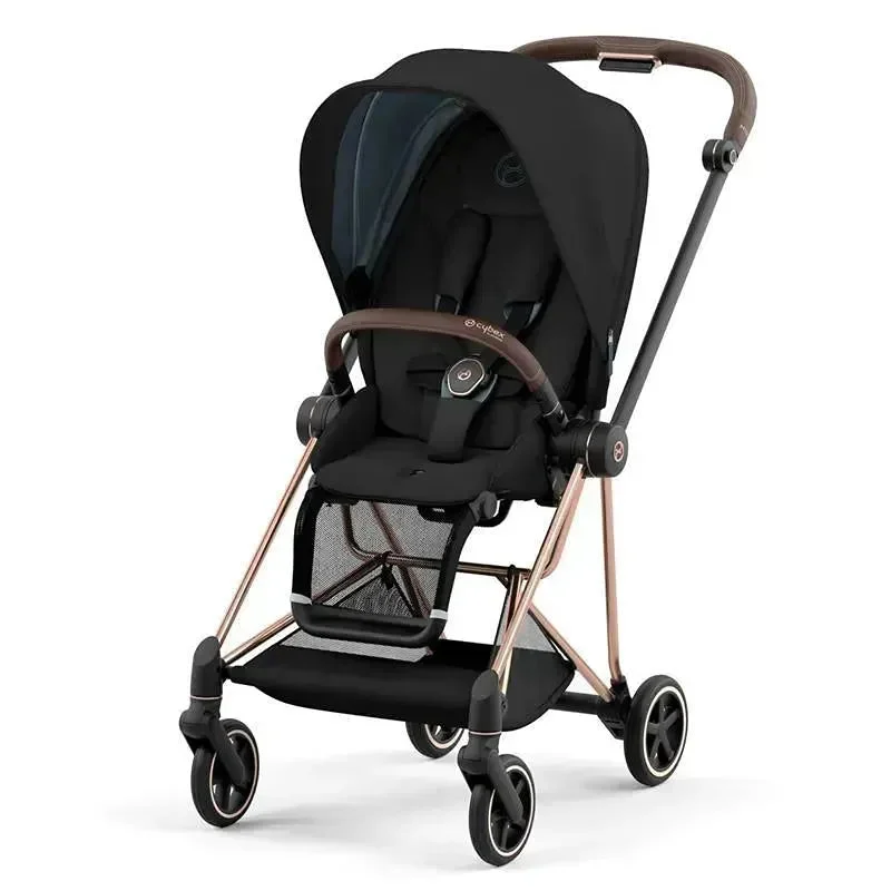 Cybex Mios 3 Stroller - Rose Gold Frame & Deep Black Seat Pack