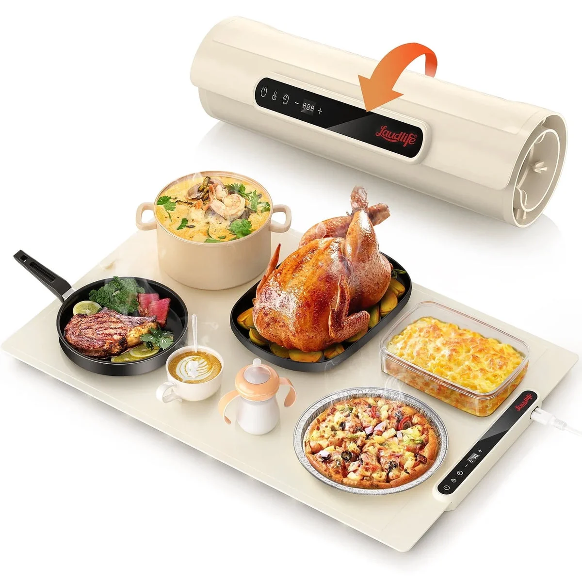 Laudlife Electric Food Warming Tray - Beige