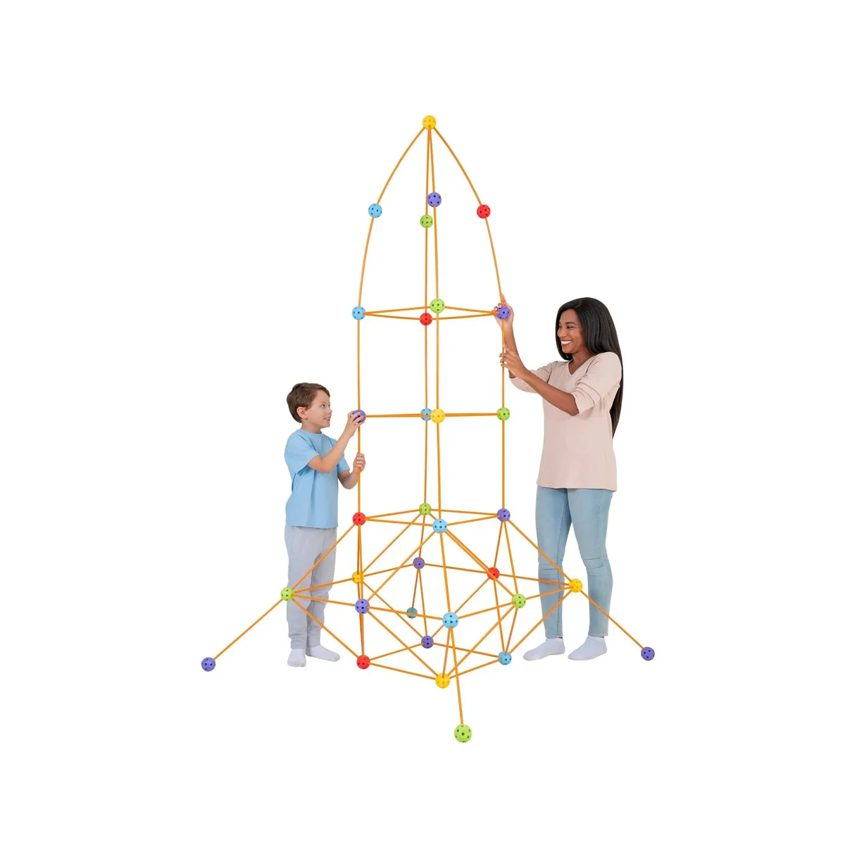 Everest Toys Mega Kit - 108 Piece Rod & Ball Fort Building Set