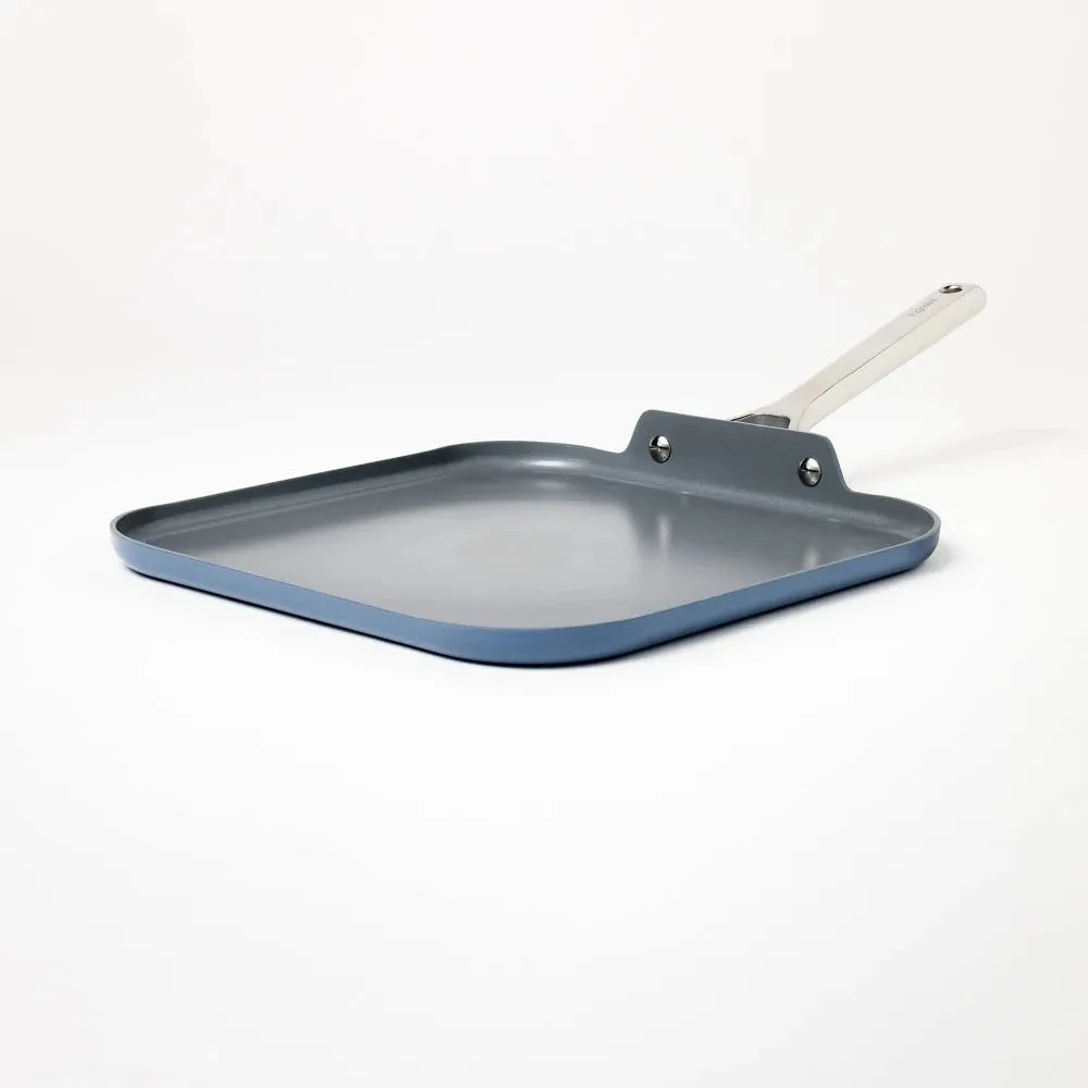 Figmint Nonstick Ceramic Single Burner Griddle Pan - Blue