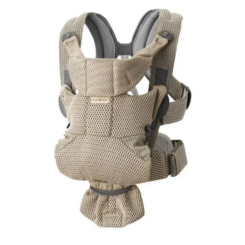 BabyBjörn Baby Carrier Free Gray Beige 3D Mesh