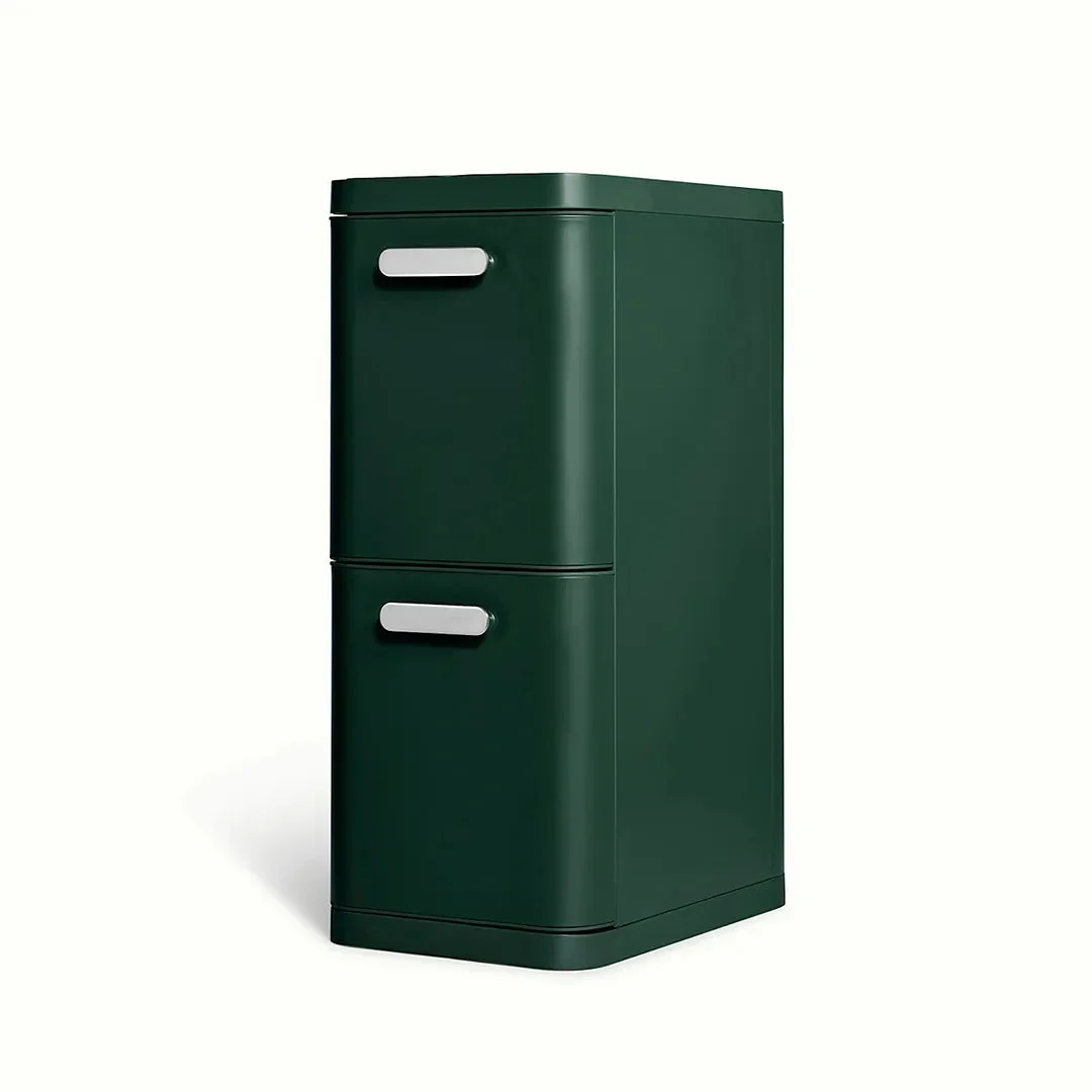 Caraway 45L 2-Drawer Recycling Bin - Emerald