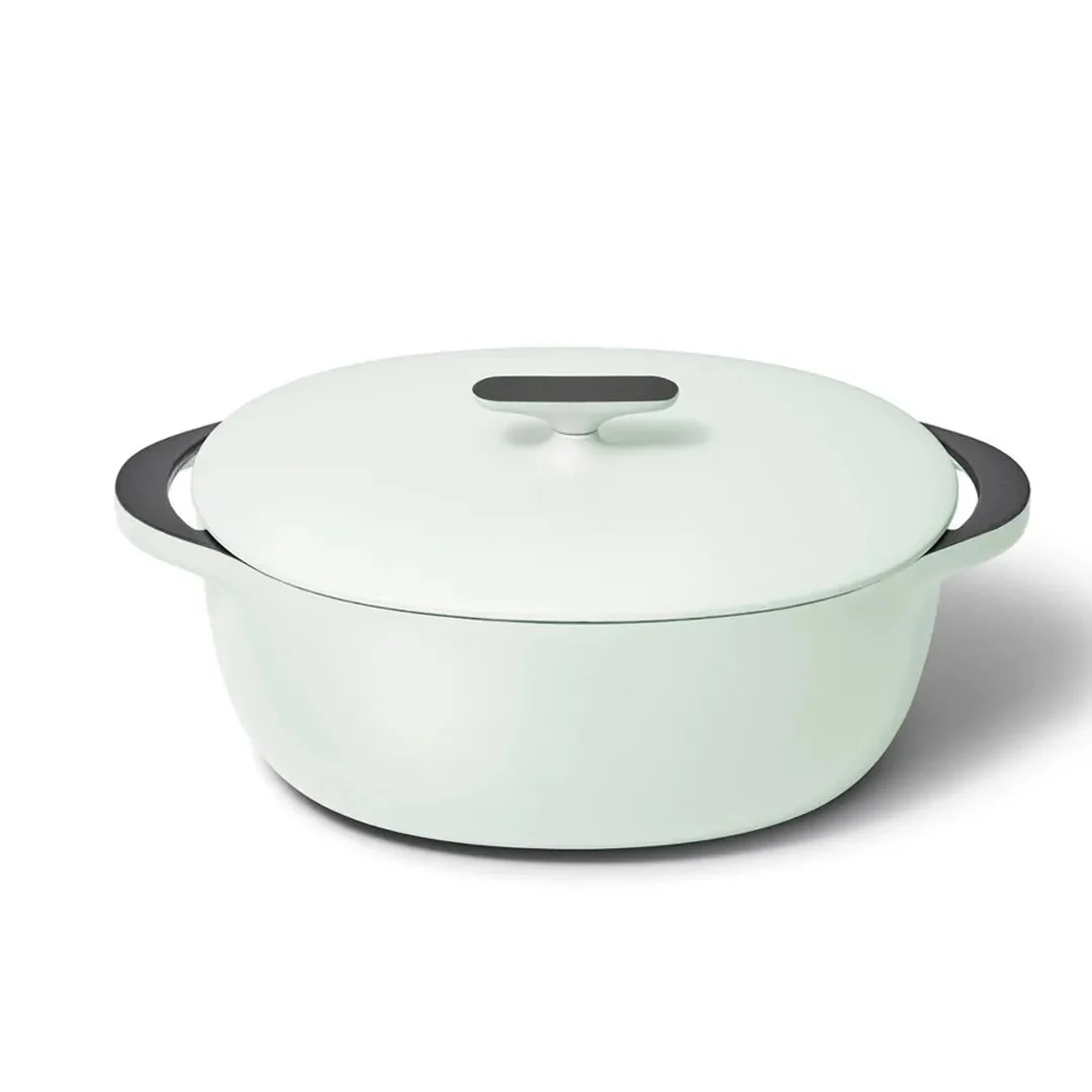 Caraway Home 8.5 qt Enameled Cast Iron Oval Dutch Oven with Lid - Light Mist