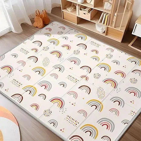 PIGLOG Extra Large Reversible Baby Play Mat - 0.8 Inch Thick, Waterproof, 79