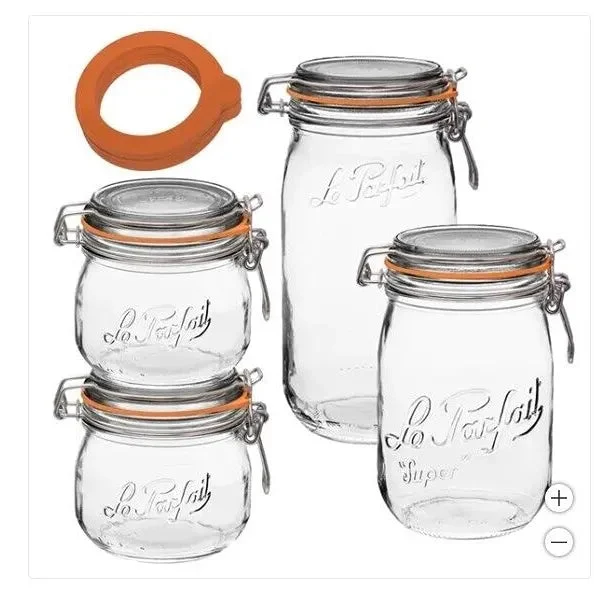 Le Parfait Airtight Glass Canning Jars - Green