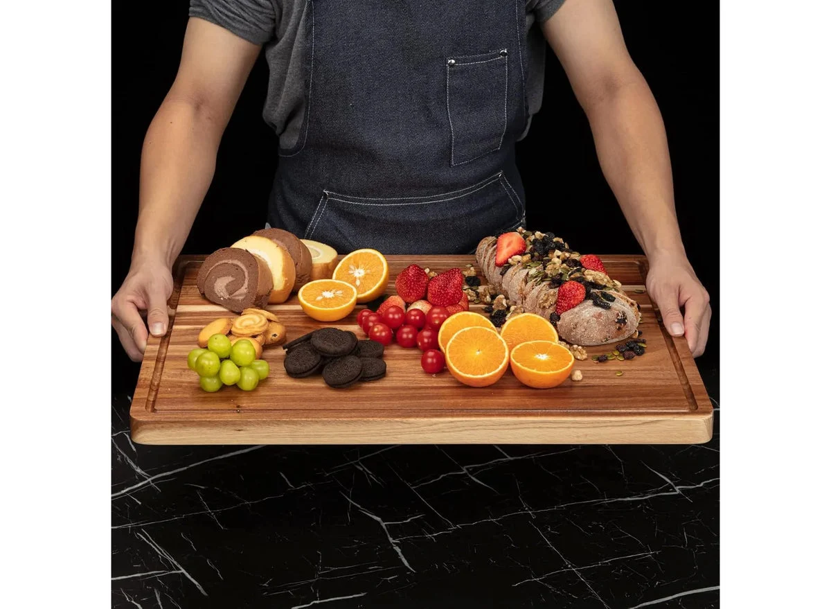 LinTimes Acacia Wood Cutting Board - Extra Large Butcher Block